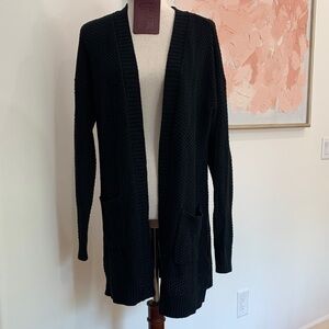 Gap Black Open-Front Cardigan Sweater medium